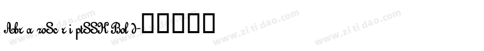 AbrazoScriptSSK Bold字体转换
